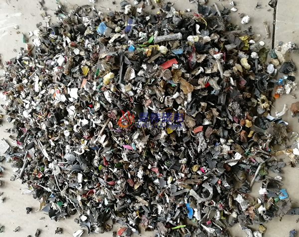 废钢破碎料分选前的尾料