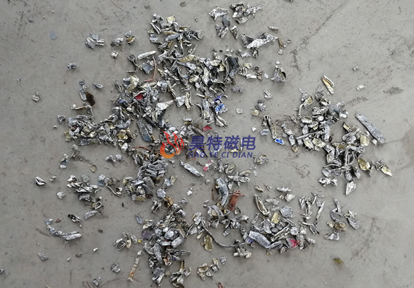 跳铝机从废钢破碎料中选出的铜铝